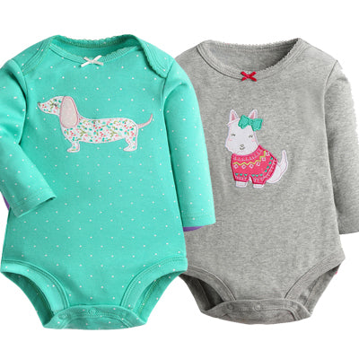 2Pcs/Lot YAOYAO Newborn Baby Girl Bodysuits Set Long Sleeves - BabyParadise