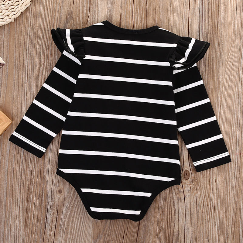 Newborn Infant Baby Boy and Girl Tops Bodysuit Long Sleeve Cotton Striped - BabyParadise