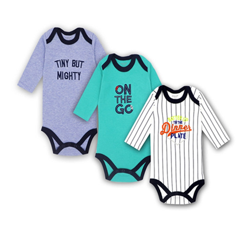 3 pieces/lot AGLDI Newborn Bodysuit Baby Boy Girl Long Sleeve - BabyParadise