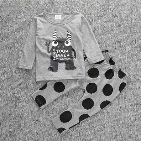 Pullover Baby boy long sleeves O-shaped neck cotton printing Imperial crown - BabyParadise