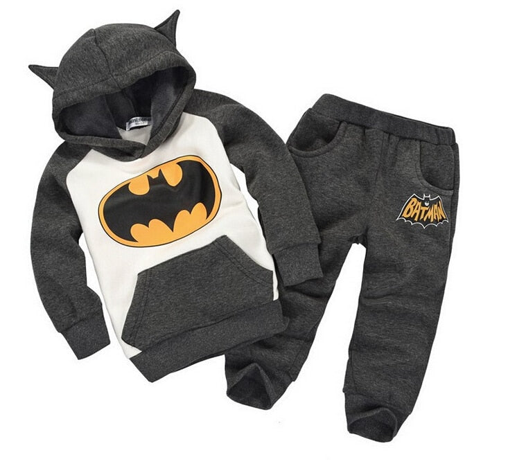 Batman baby boys clothing set hoodies pants thicken SHENGMEIHAO - BabyParadise